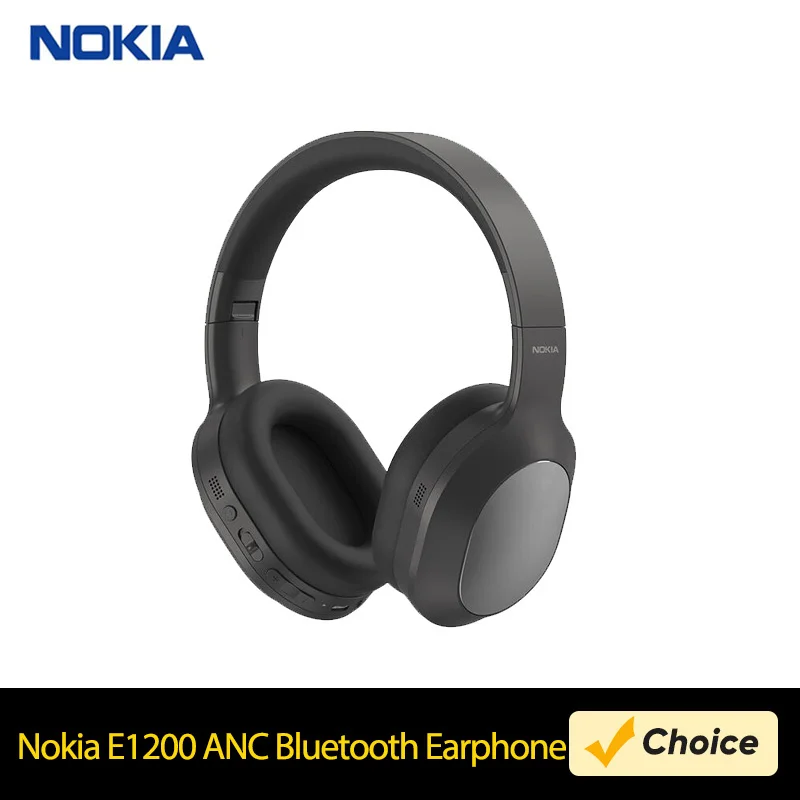 Nokia E1200 ANC Headset Subwoofer Foldable Sports Wireless Bluetooth