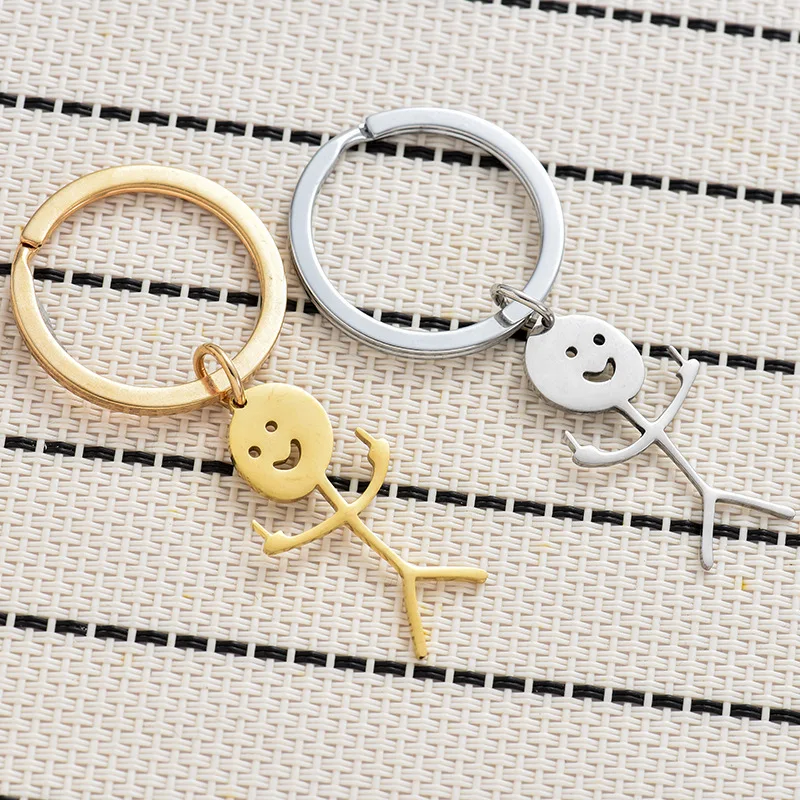 A-o-inoxid-vel-Middle-Finger-Stickman-Keychain-Funny-Doodle-Couples ...