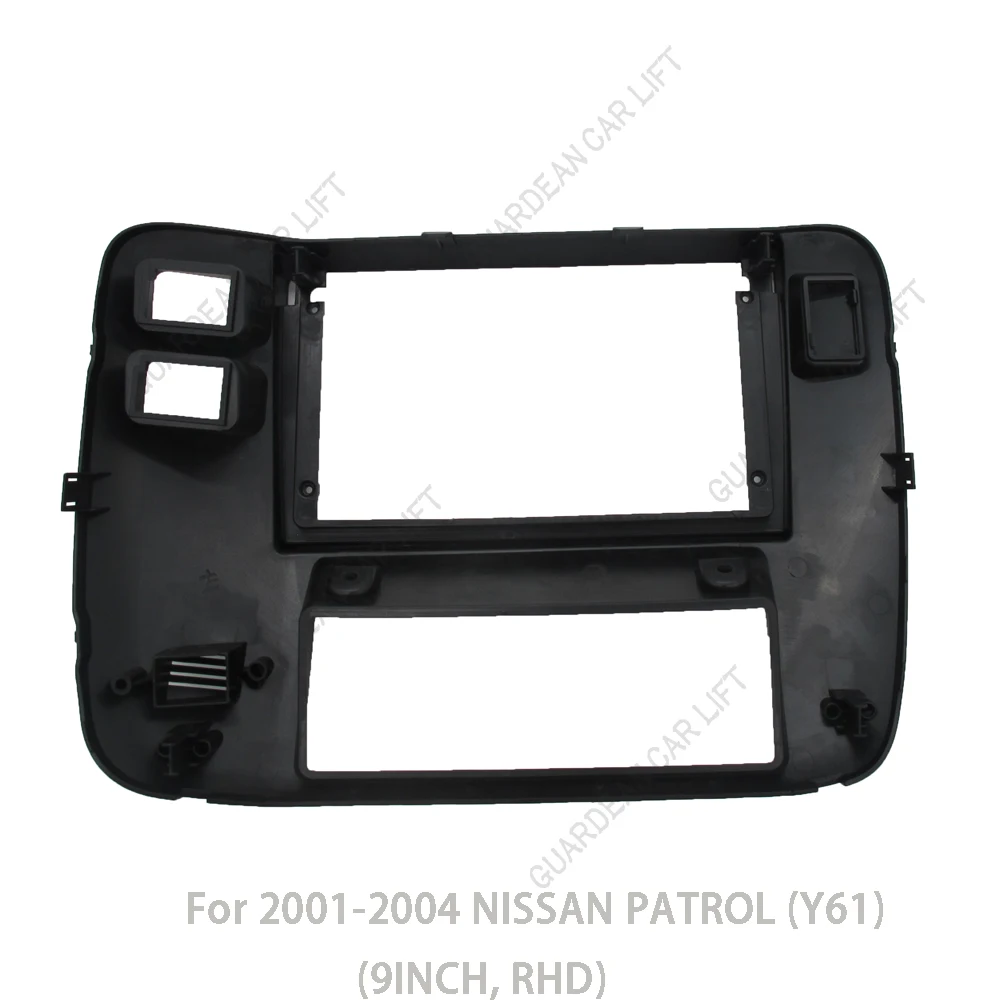 닛산 순찰 1997-2005(9 인치) 자동차 라디오 Fascias GPS MP5 안드로이드 스테레오 DVD 플레이어 2 Din 헤드 유닛 패널 대시 프레임 트림 키트