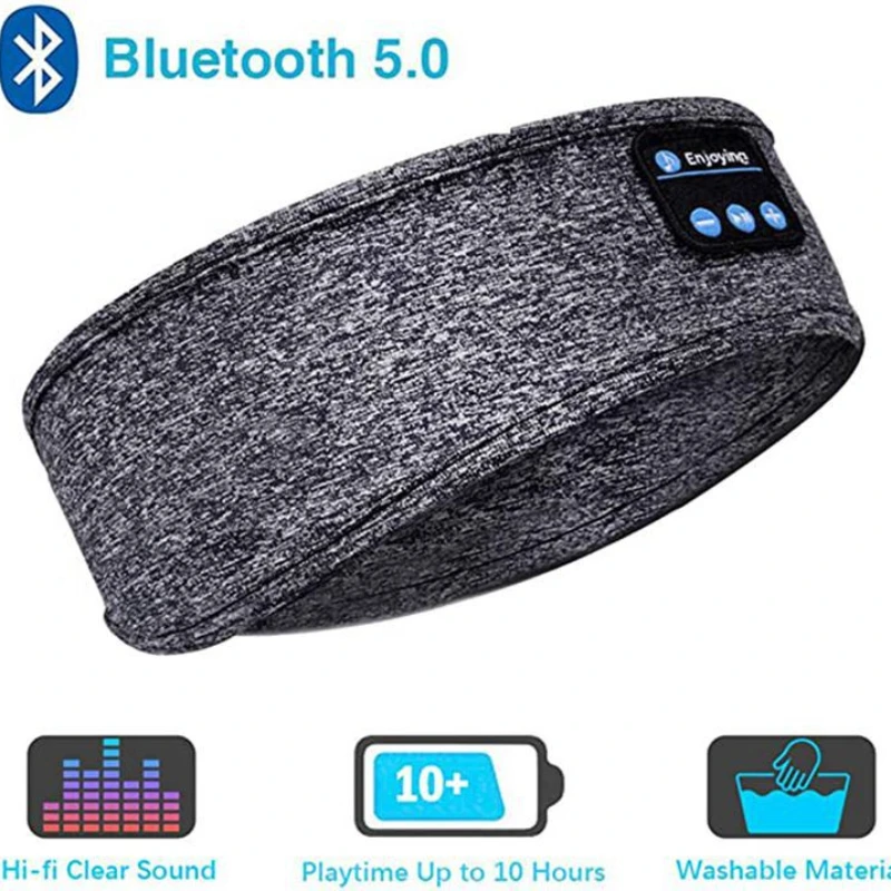 Bluetooth Music Sleep Eye Mask, Bluetooth Sports Sleep Bandana, Headband for Talking and Listening To Music Yoga Hair Band