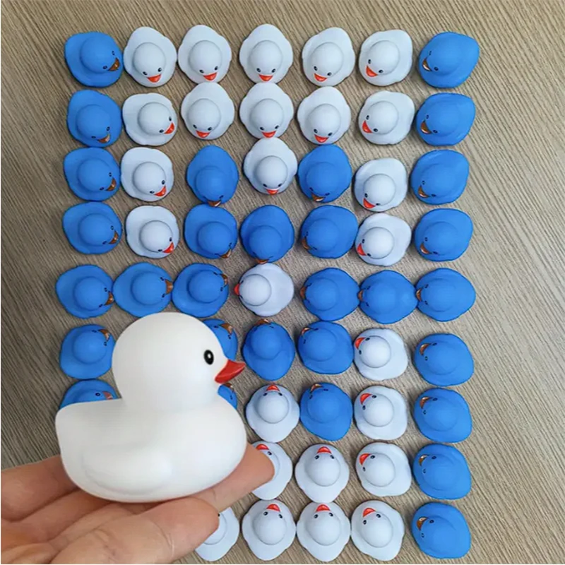 108PCS Jewish Rubber Ducks - Blue & White Perfect for Hanukkah, Shabbat, Car Decor & Party Favors 3