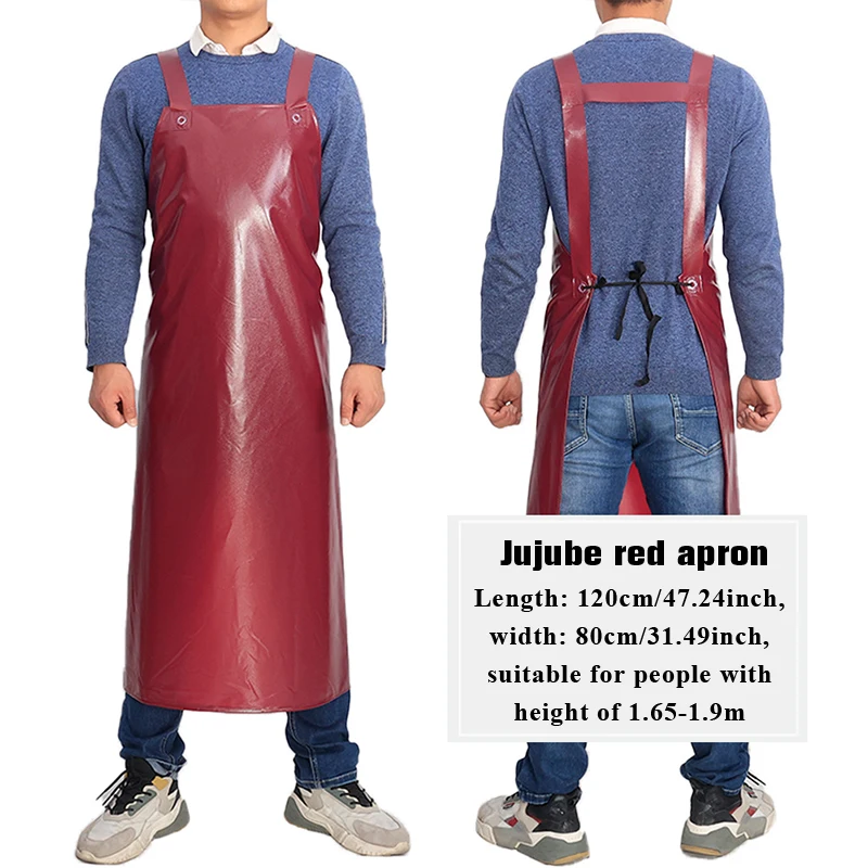 Beef Tendon Oil-proof Waterproof Heavy-duty Butcher Apron Kitchen Apron Vest Labor Insurance Aquatic Work Clothes Unisex