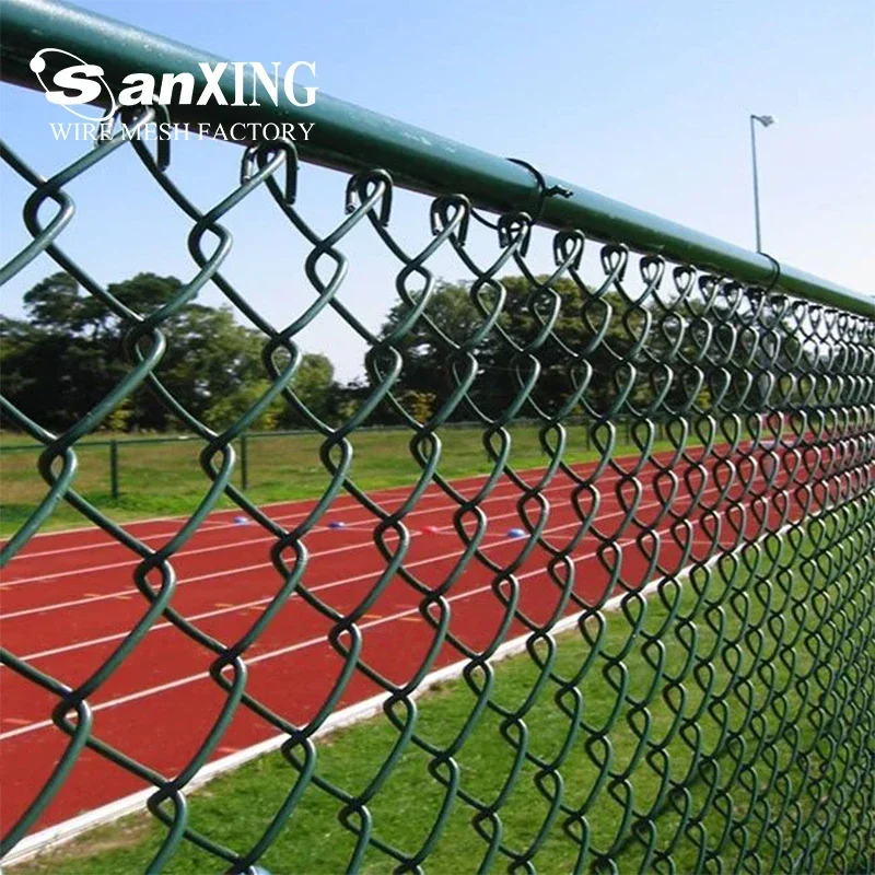 Sustainable Wholesale Industry Used hot Dipped Galvanized PVC coated Iron Wire Mesh Chain Link Fence For Baseball Fields 6