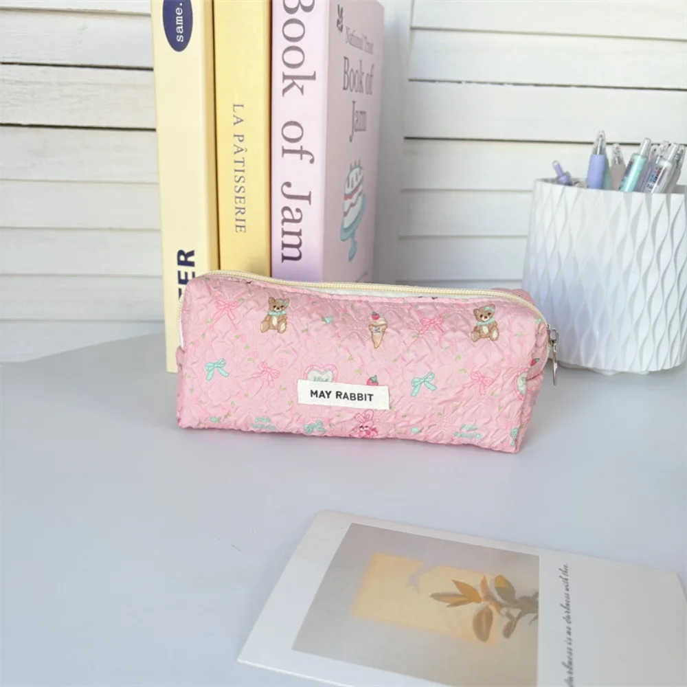 جديد الأزهار القلم حقيبة متعددة الوظائف طالب مقلمة...