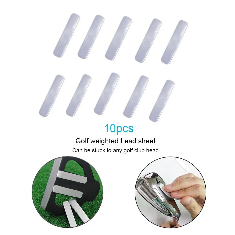 10pcs Adhesive Lead Tape To Add Swing Weight For Golf Tennis Racket Iron Putter Outdoor Sports Golf Parts Accessories