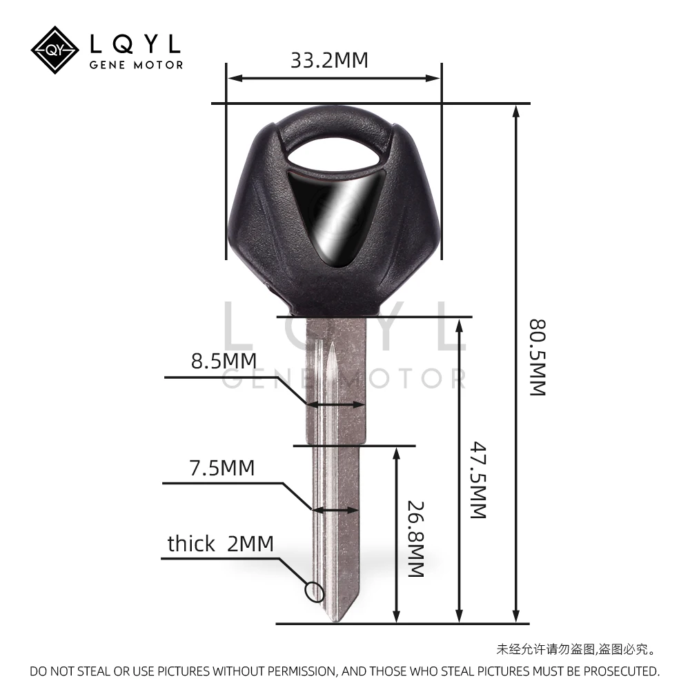 Motorcycle Keys Motorcycle Key Accessories Blank Key Motorcycle Replace Uncut Keys For YAMAHA R25 R3 Xmax X-MAX X MAX R 125 200 250 MT01 SR400 FZ6R FZ6N MT03 R15