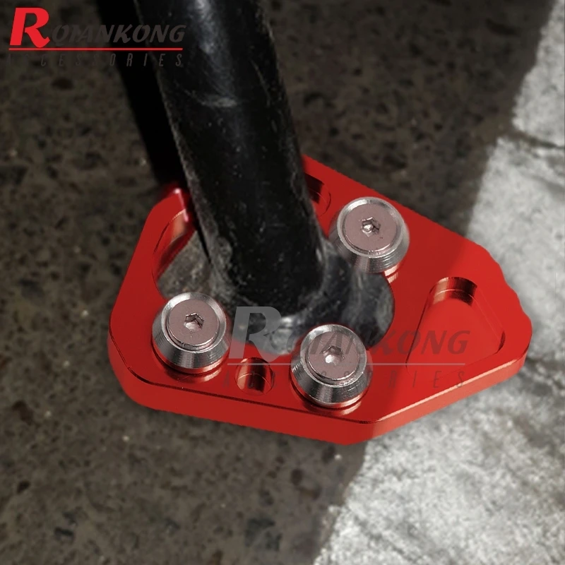 Motorcycle Accessories Side Stand Kickstand Support Enlarge Plate Foot Pads For BMW F800R 2009-2015