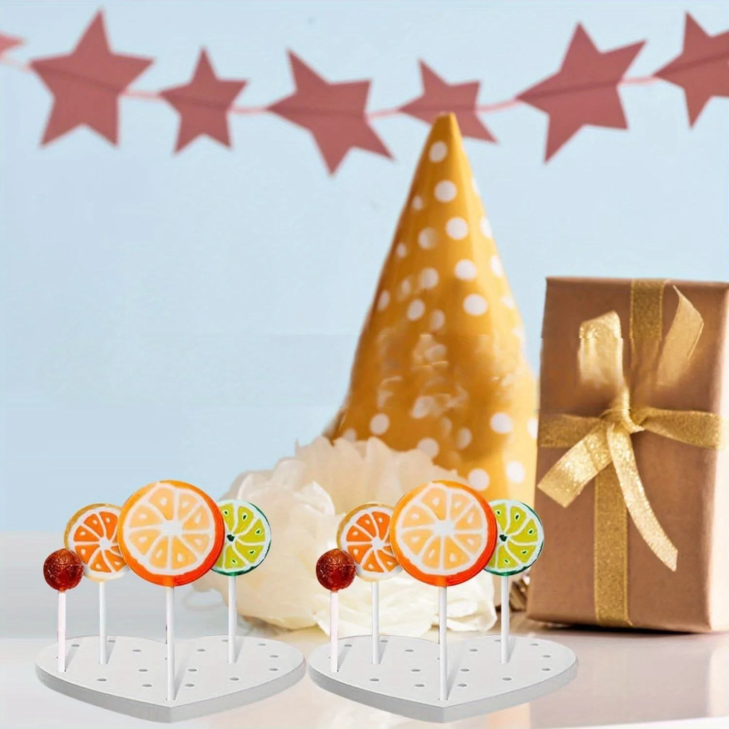 Acrylic heart-shaped lollipop Stand Display stand, perforated lollipop stand for parties, celebrations and events 6