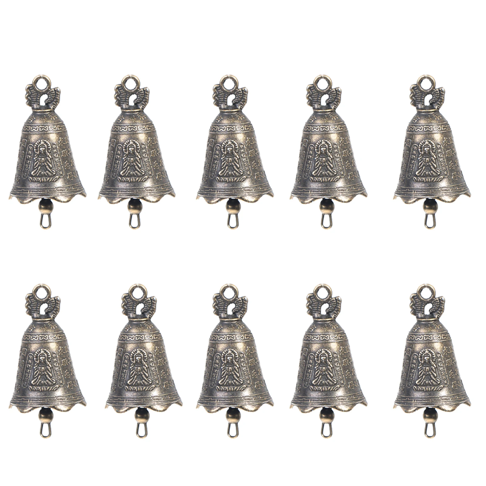 Jingle Bells For Crafts Confezione Da 2 Campane Vintage Con Personaggi Cinesi Campane Jingle Intagliate Per L'Artigianato