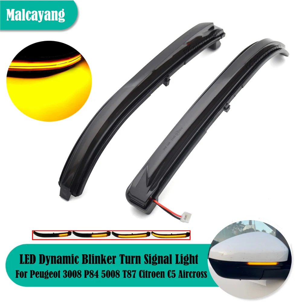 1 Paio Nuovo Led Dynamic Blinker Indicatore Di Direzione Indicatore Di Direzione Specchietto Laterale Lampada Per Peugeot 3008 P84 5008 T87 Citroazzo 