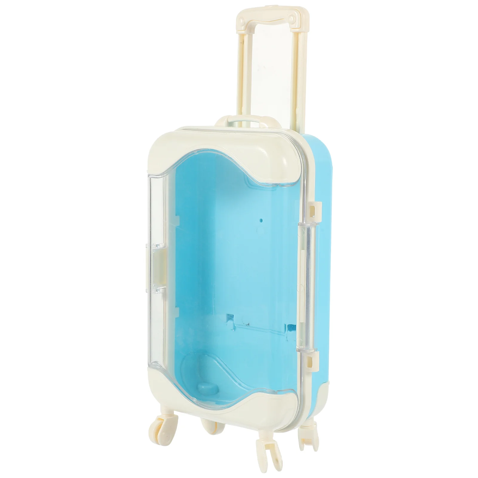 Mini Suitcase Accessory House Accessories Cartoon Pink Miniature Luggage Plastic Decor Compact Kids Toy