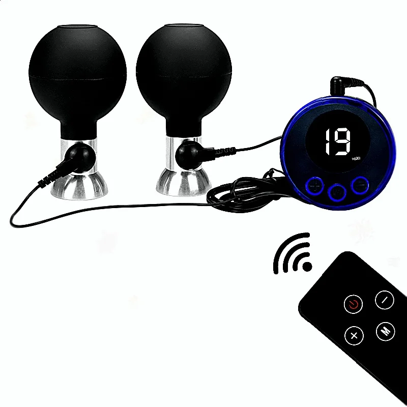 Electric Shock Nipple Sucker And Clamps Provide Electro Stimulation For Nipples Pussy Breast And Clit As BDSM Couple Toys_voghion.com