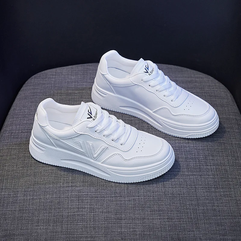 YeddaMavis Women Casual Shoes Spring New White Famale Sneakers Breathable Flowers Embroidered Lace-Up Women Sneakers Women Shoes