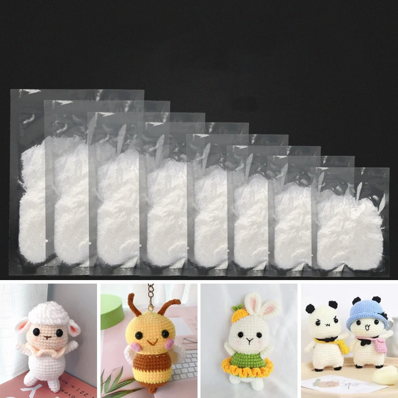 20-200g/Lot Doll Stuffed Cotton Toys Premium Polyester Fiber Stuffing High Elastic Filler DIY Handmade Pillow Filling Material