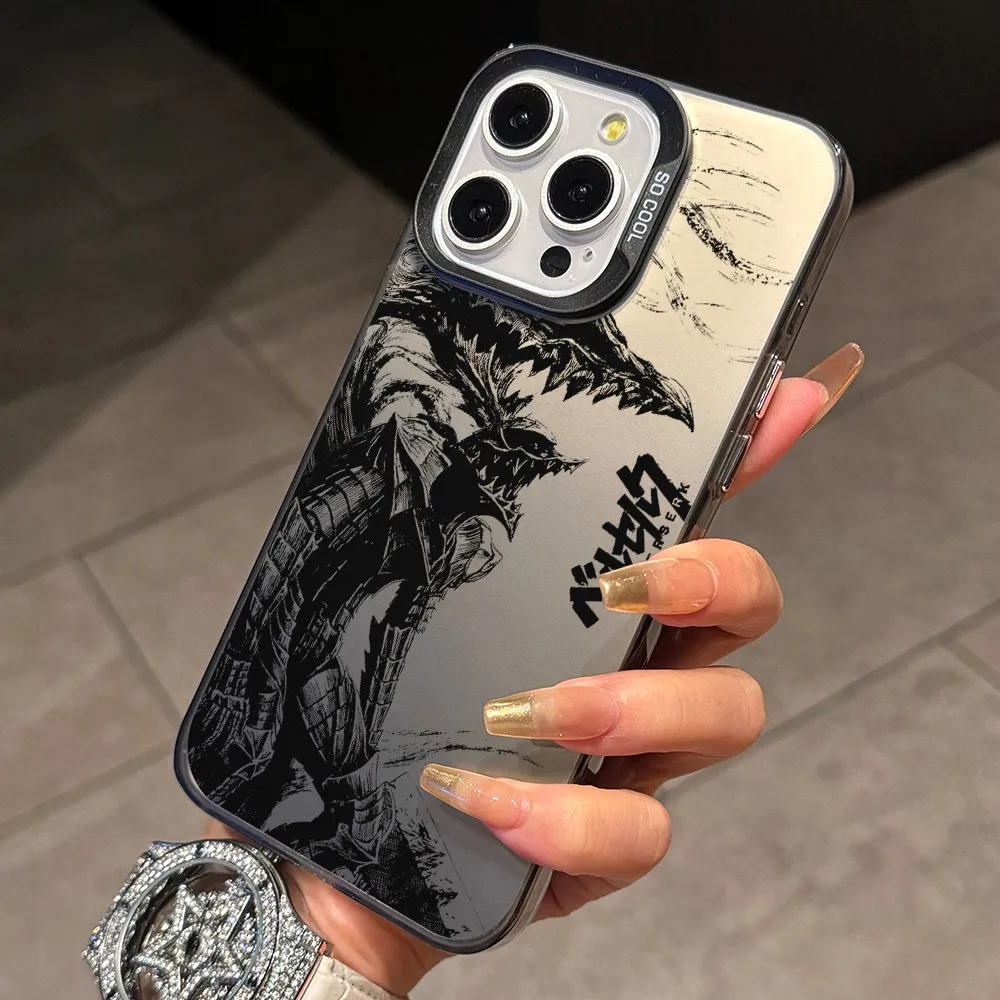 Berserk Guts Hot Anime Matte Silver Hard Phone Case