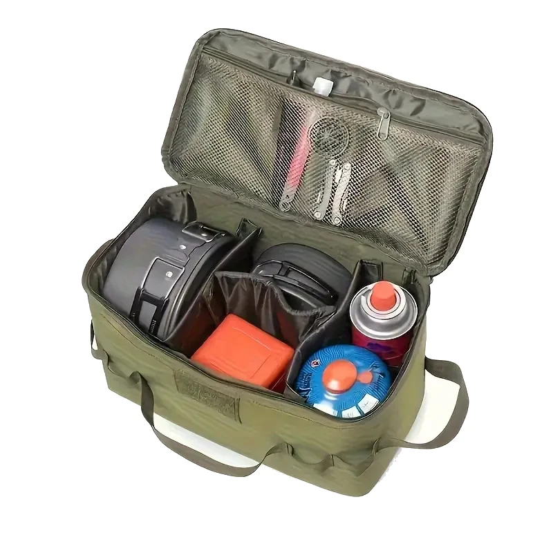 Outdoor Cookware Bag Camping Meal Bag Portable Folding Waterproof Thermal Picnic Bag Large Capacity Tableware Storage Handbag
