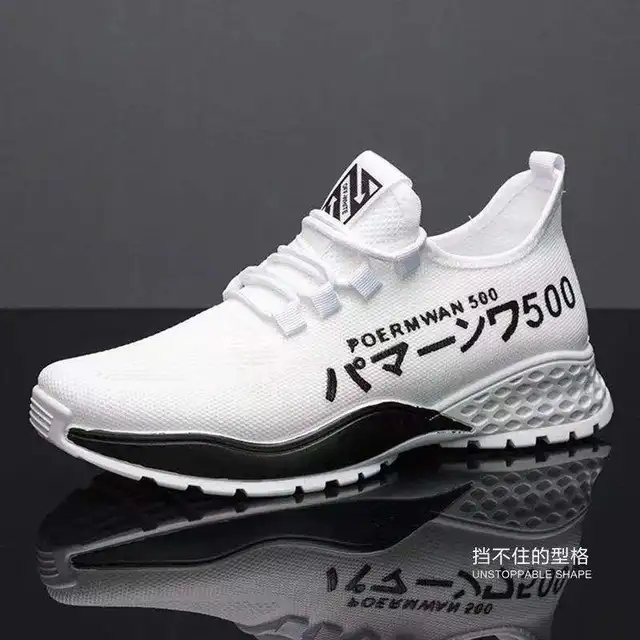 Hot Sale Light Running Shoes Comfortable Casual Men's Sneaker Breathable Non-slip Wear-resistant Outdoor Walking Men Sport Shoes white C