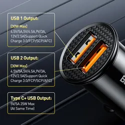 High-Speed 30W USB Car Charger with Quick Charge Technology - Dual USB