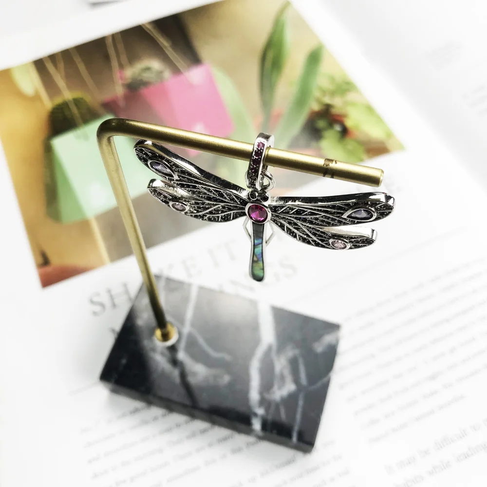 Pendant Necklace Dragonfly Butterfly Hummingbird Wings Heart Snake Tree Tooth Bus Knot Snow Spring Jewelry Bohemia Gift Women Men