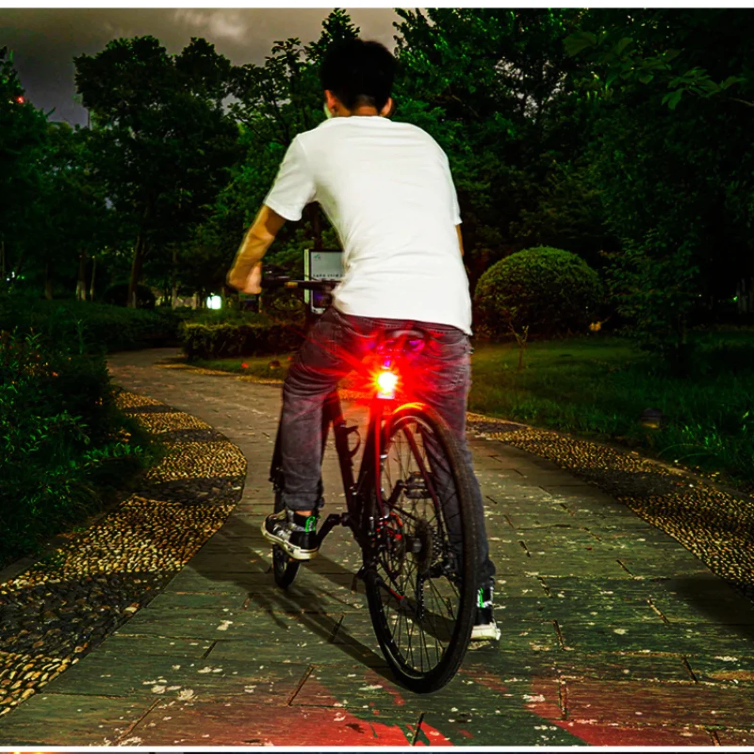 Bicycle Light Taillight Aluminum Alloy Helmet 200 LM Night Riding Warning MTB Bike Headlight Rear Light Bicycle Accessories