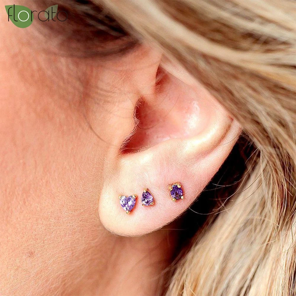  바늘 여성을위한 다채로운 보석 귀걸이 워터 드롭 펜던트 스터드 귀걸이 웨딩 럭셔리 쥬얼리 선물