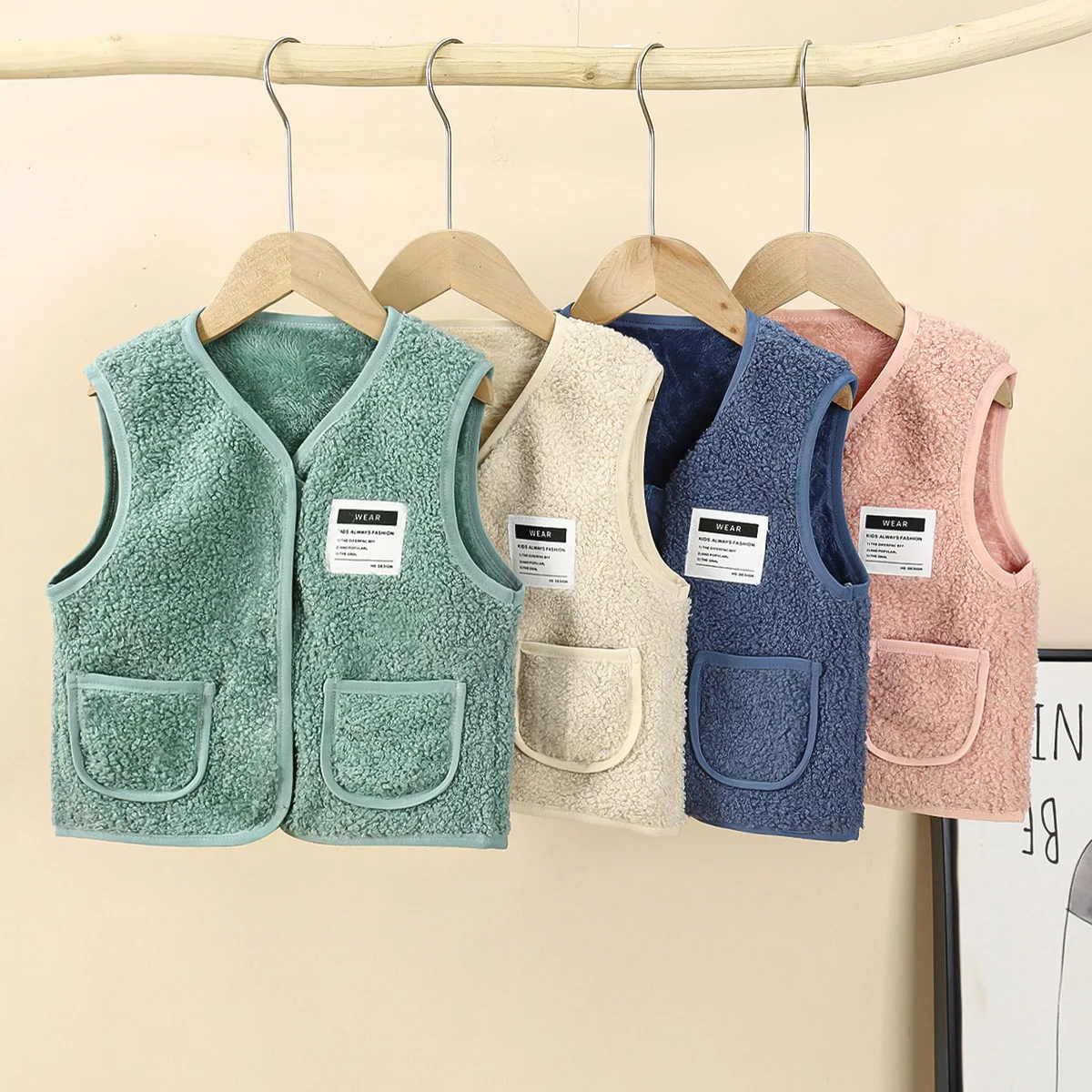 Spring Fall Baby 1-6Y Girl Boy Waistcoat Children's Vest Cardigan Cotton Infant Vests Clothes Colete Clothing Pink Grey White