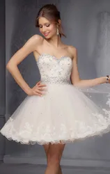 Charming Ball Above Knee Sweetheart Beaded Lace Attractive Homecoming Graduation gown 2018 Free Shipping  bridesmaid dresses
