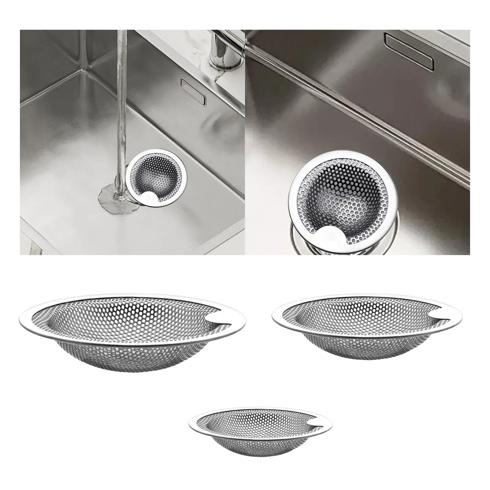 Kitchen Sink Strainer Easy to Install Rack Effective Clog Prevention Drain Strainer for Hotel Kitchen Office Bathroom Laundry Kitchen Sink Strainer Easy to Install Rack Effective Clog Prevention Drain Strainer for Hotel Kitchen Office Bathroom Laundry