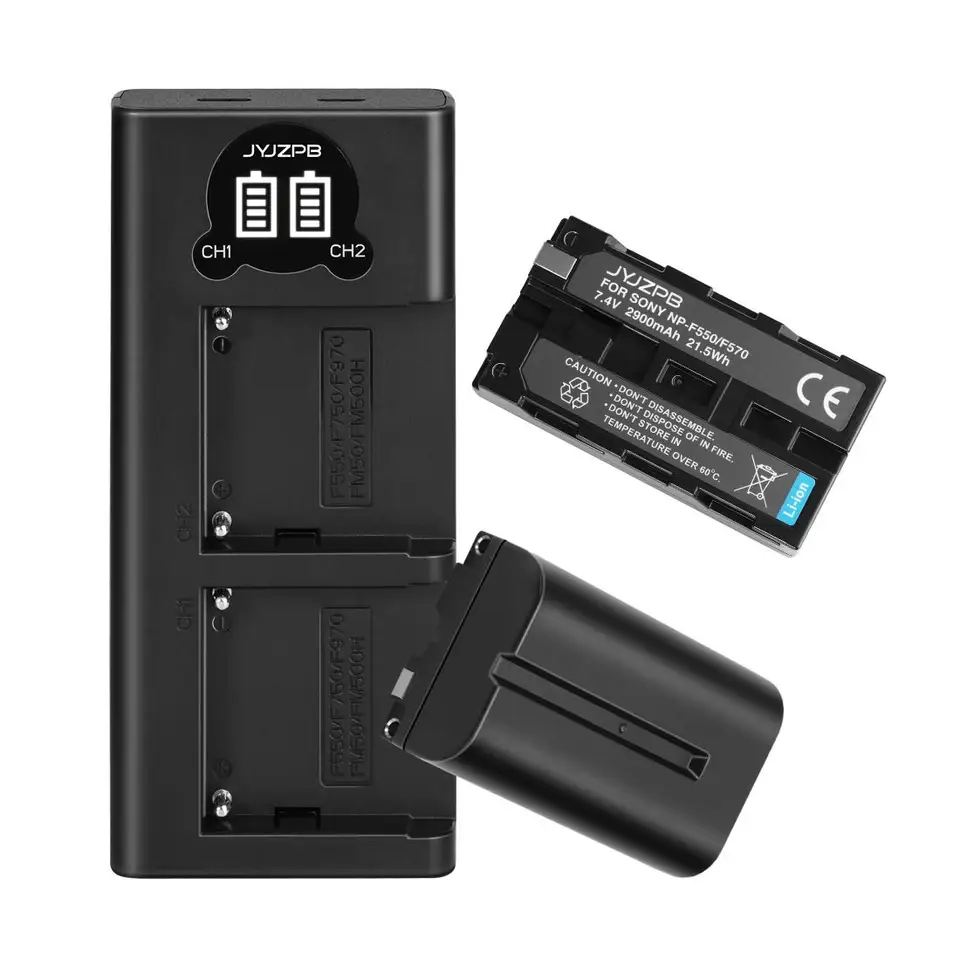 NP-F550 Battery and Charger Set for Sony Cameras