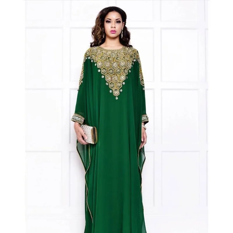 Green Special Morocco Dubai Long Gown Dress Is Very Fancy Long Dress Fashion Trend