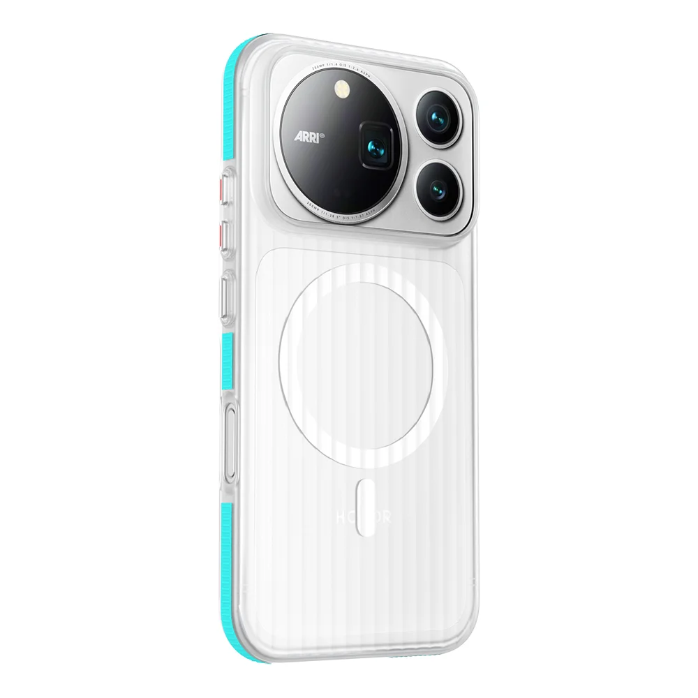 MagSafe Compatible Corrugated Stripe Matte Transparent Case - Dustproof, Lightweight PC Hard Cover for Honor Magic 9 Pro Max