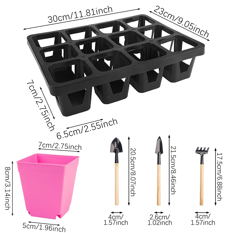 germination seedlings tray with Flower Pots Storage Grow indoor cultivation plant gadgets greenhouse germinator container