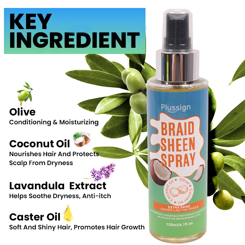 Oil Sheen Hair Spray For Braids Anti-Itch Dreadlocks Oil Hair And Scalp Protector For Care Moisturizes Add Extra Shine