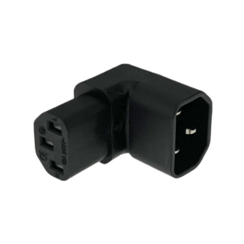 Right-Angle IEC Power Adapter with 10A 3-Pin Connector
