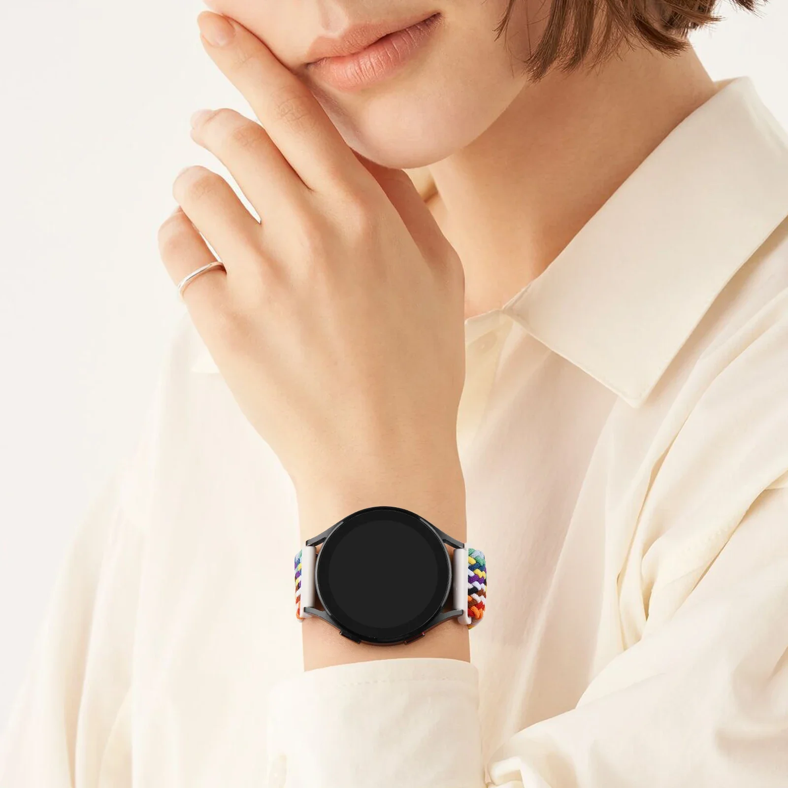 Braided Magnetic Bracelet Watchband, 22mm Strap