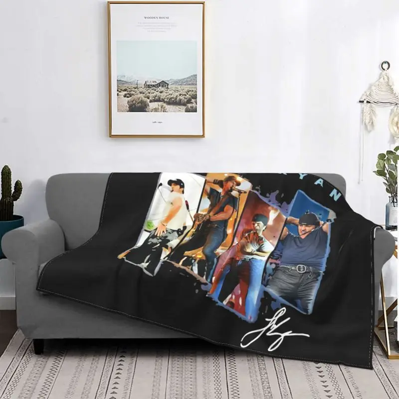 Luke Bryan Singer Signature Blanket High Bedspread Sofa Cover Bedding Throws Sofa Decorative