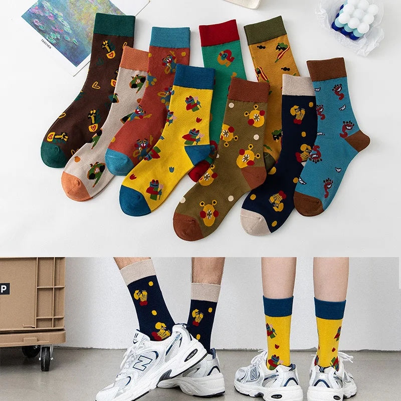 

New combed cotton socks long tube men and women couple socks trend street long tube leisure socks basketball socks