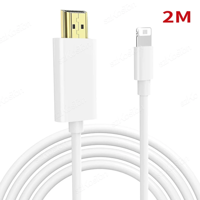 HDTV Cable For iPhone 14 13 12 HD Video Projector Monitor 1080P Digital AV Adapter Sync Screen Connector HDMI-Compatible Cable