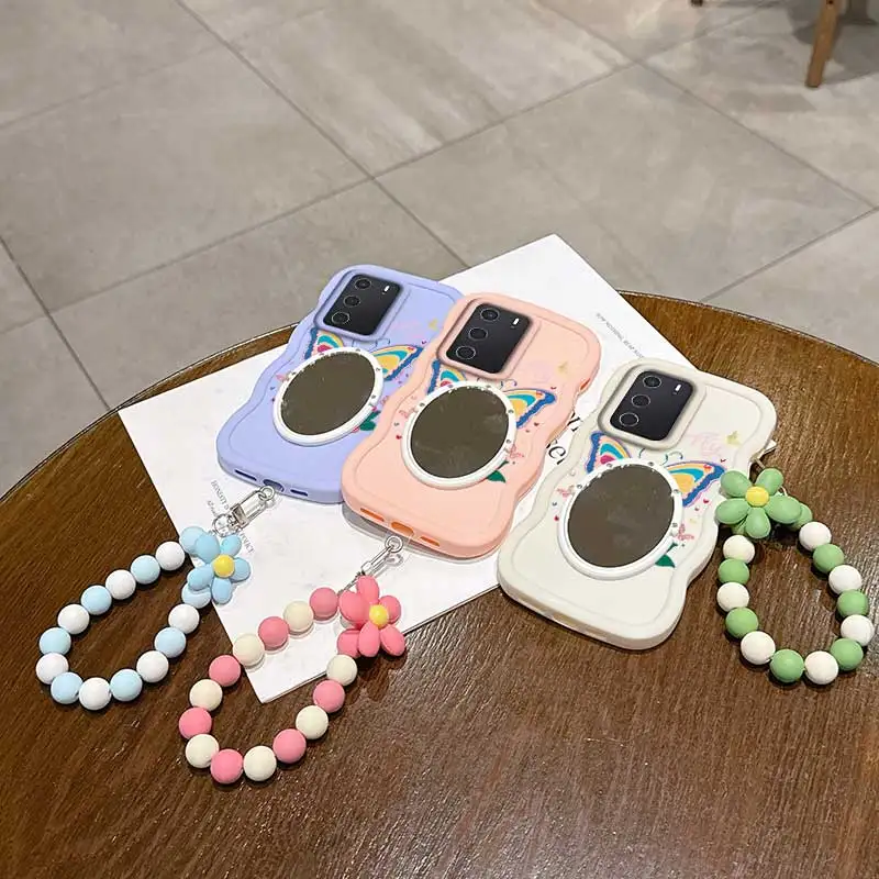 Cartoon Butterfly Phone Case Set with Lanyard and Stand - 3 Piece Set