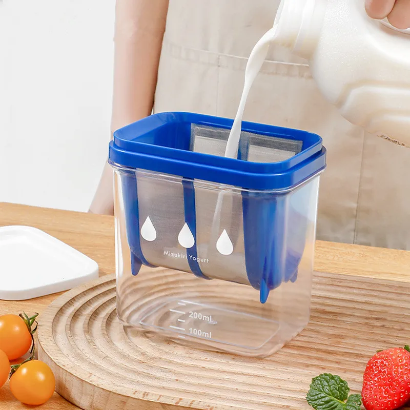 Yogurt Strainer 500ml Greek Yogurt Maker with Extra Fine Mesh Stainless Steel Strainer BPA-Free