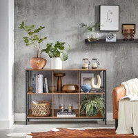 Cube Shelf, Console Table, TV Stand with 6 Storage Cubes, Living Room, Bedroom,13 x 47.2 x 31.5 Inches Industrial Design 1