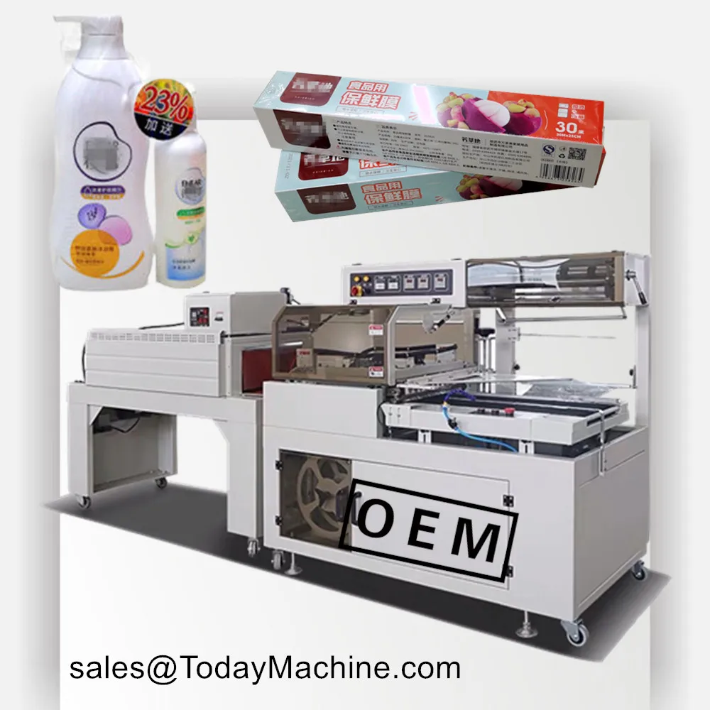 Pof Shrink Film Cutting Sealing Packing Machine Pe Film Cuff Type Shrink Wrapping Machine For Cola Drink
