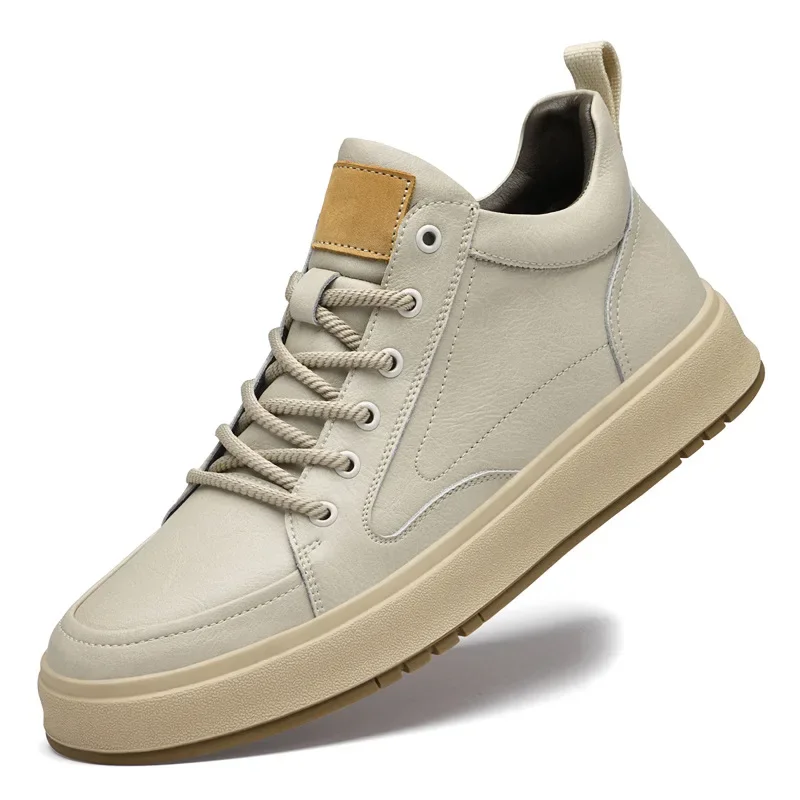 Elevator shoes for man height increase 8cm 6cm luxury brand sneaker genuine leather men's hidden heels casual shoe increasing 6