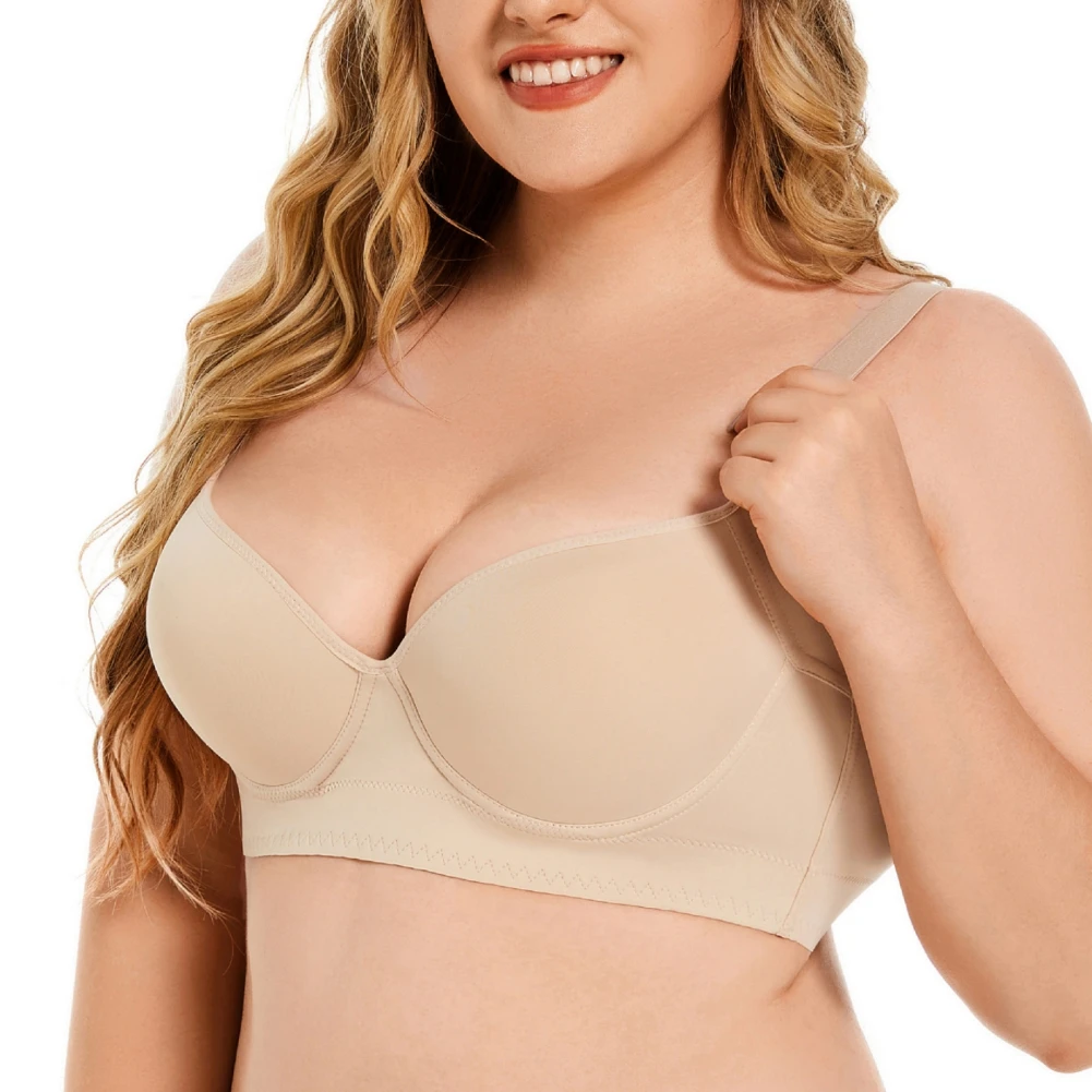 

Women's Intimates Underwear Beauty Back Bra High Quality Smooth Memory Steel Rings Gathered Bra