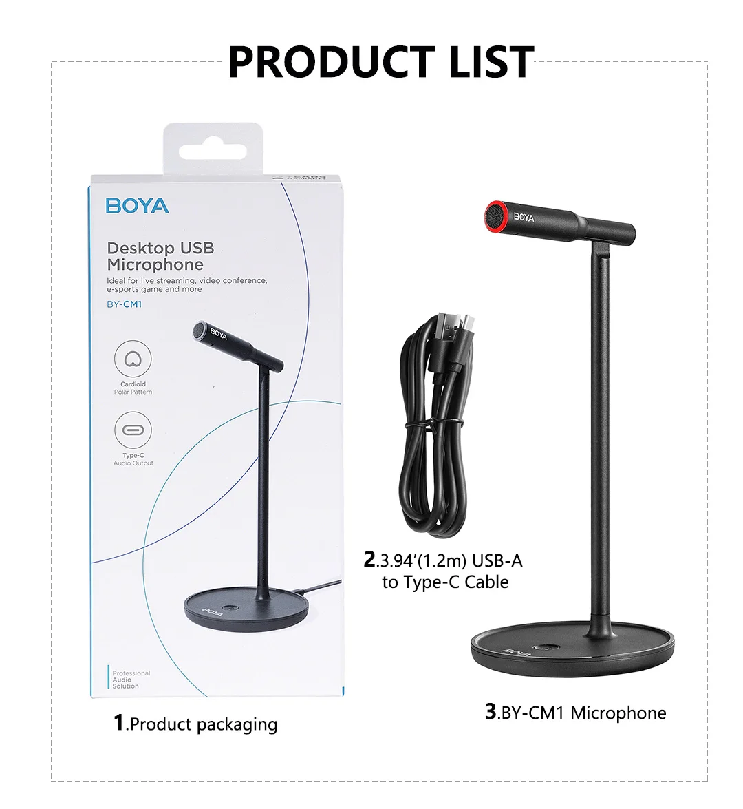 Boya BY-CM1 Desktop USB Microphone in Bangladesh