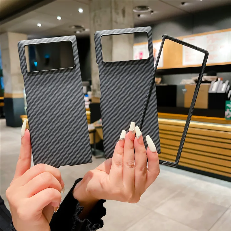 Карбоновый текстурный чехол для телефона XiaoMi Mix Fold 2 3 PC, пластиковый жесткий чехол, противоударный защитный чехол Fold3 Fold2