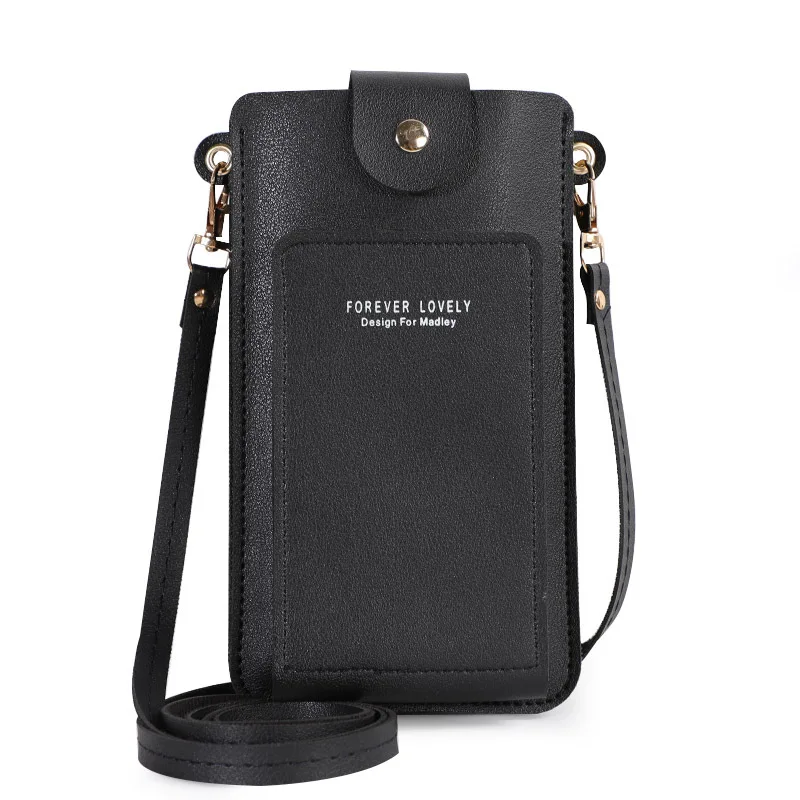 Sac Bandoulière Téléphone Portable Femme - Cuir PU - Fenêtre Tactile - Porte-cartes - Imprimé Papillon étoilé