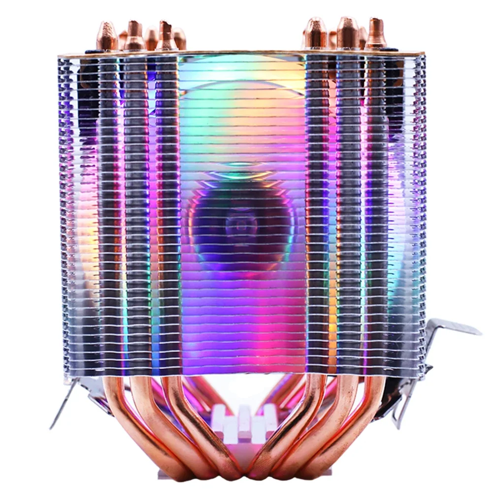 6 Heat Pipes RGB CPU Cooler X79 X99 3Pin PWM 4Pin Quiet Intel LGA 1150 1151 1155 1200 1366 2011 AMD AM3 AM4 Ventilador cooling fan