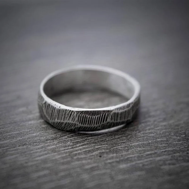 Onlysda Viking Gothic Stainless Steel Geometry Ring Men Wedding Rings Womens Band Jewelry Gift Anel