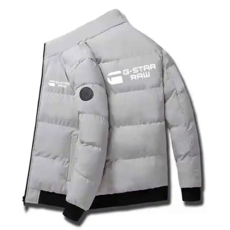 Down Jacket, Mens Jacket Winter Thick Men Warm Zip Up Parka Casual Outwear Coats Male Windbreak Cotton Padded Zipper